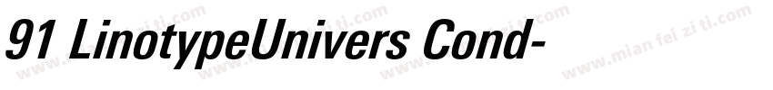 91 LinotypeUnivers Cond字体转换